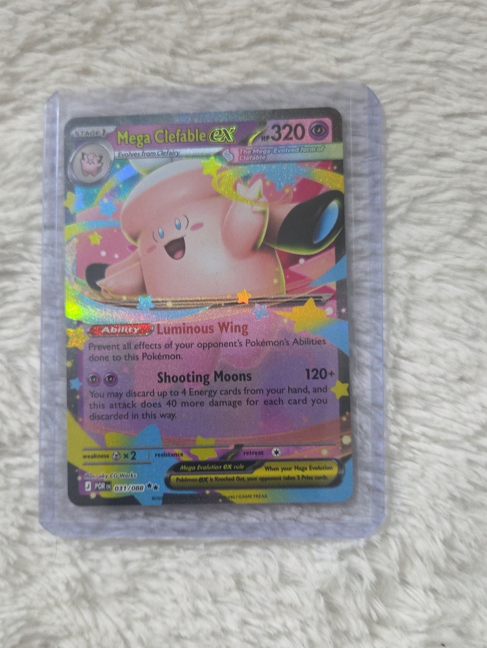 Mega Clefable ex (031/088) Double Rare card from the ME03: Perfect Order set
